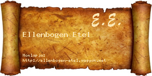 Ellenbogen Etel névjegykártya
